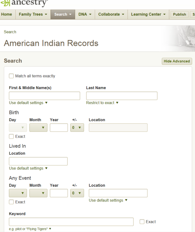 ancestry indian collection